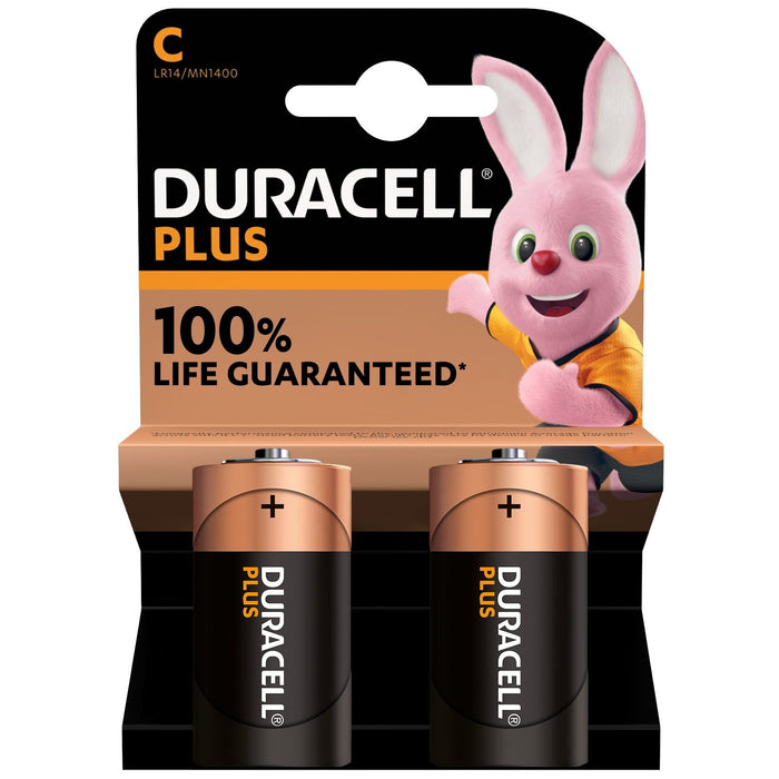 Duracell Plus 100% C 2PK