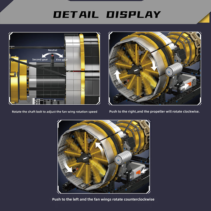 Building Block Sets Aircraft Engine 2256/pcs