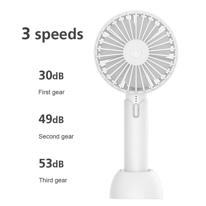Handheld Rechargeable Portable Fan - White