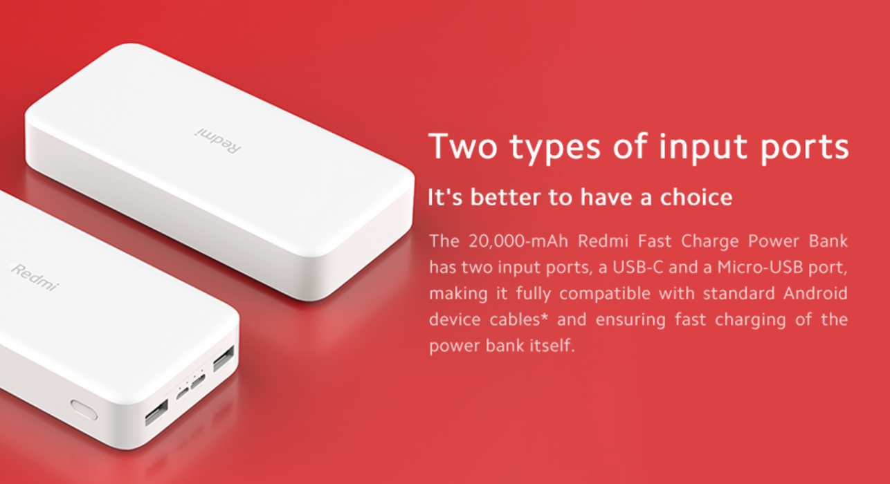 Redmi 18W Fast Charge Power Bank 20000