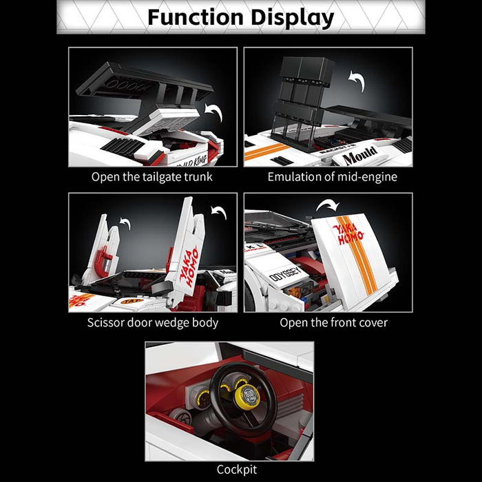 Building Block Sets Sports Car 1495/pcs