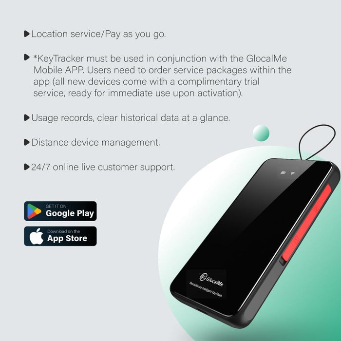 GlocalMe GPS Key/Pet Tracker (1 month Free Location Service)