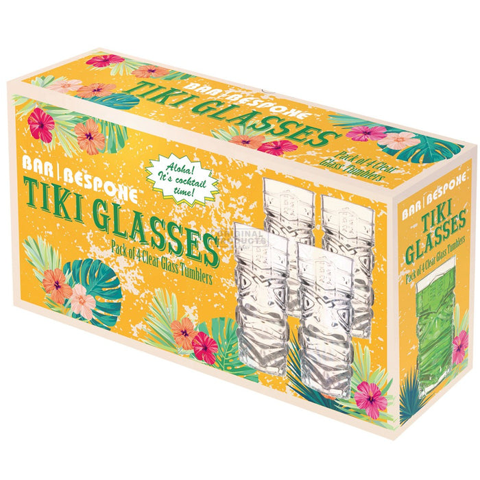 Bar Bespoke Clear Tiki Glasses 4 Pack