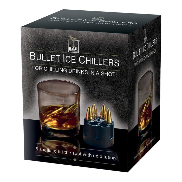 Bullet Ice Cubes Gold 6 Pack