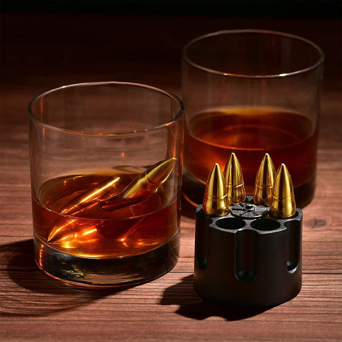 Bullet Ice Cubes Gold 6 Pack