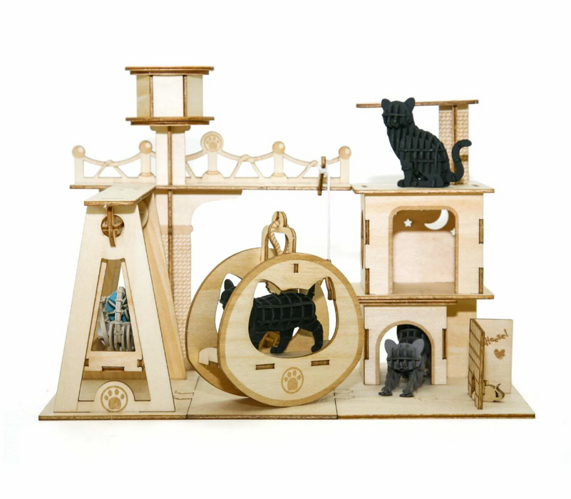 Cat Playground Wooden Puzzle By JIGZLE