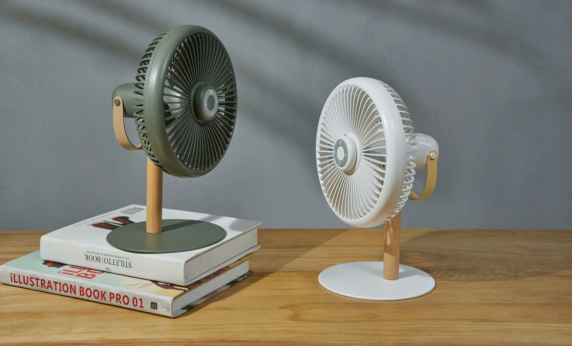 Beyond Detachable Desk Fan With LED Light - Navy Green