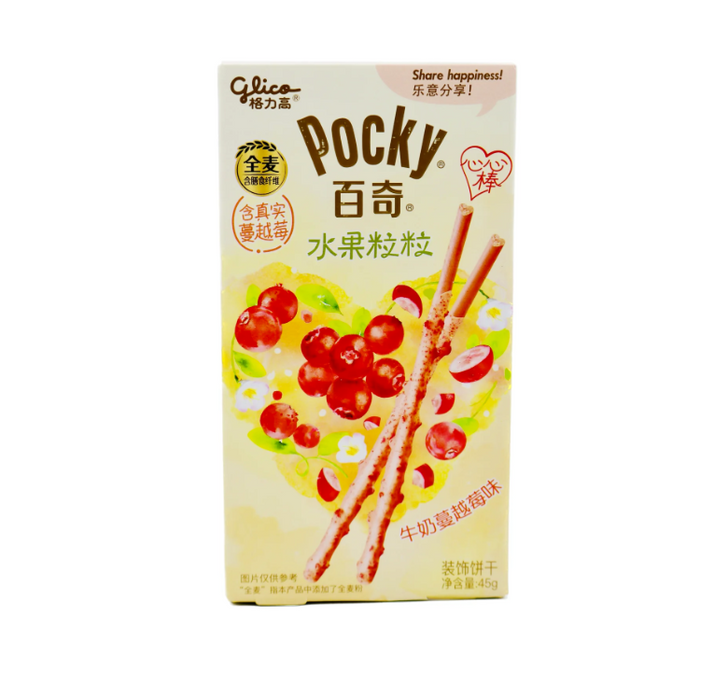 GLICO POCKY Fruit Grain Biscuits Milk