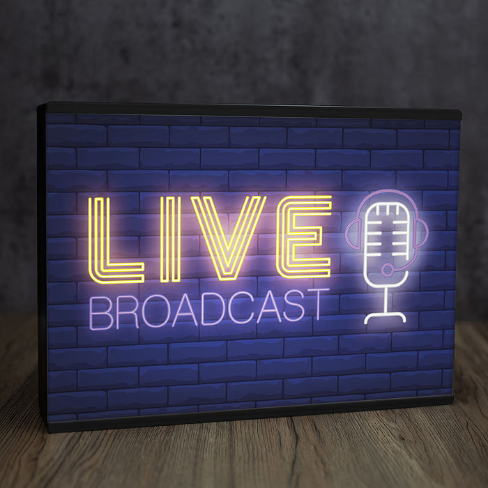 A4 Personalite - Light Box Room Sign XL Live Broadcast