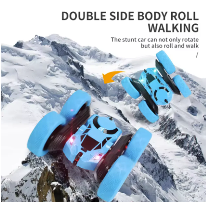 JJRC Remote Control Stunt Car with Light Blue