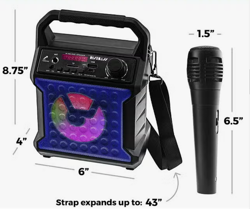 Risebass Portable Karaoke Machine with M