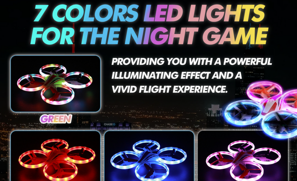 Stunt Flips RC Drone With LED Night Light