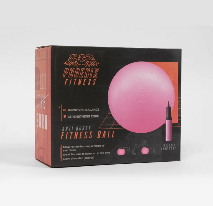 Phoenix Fitness Fit Ball With Pump Pink