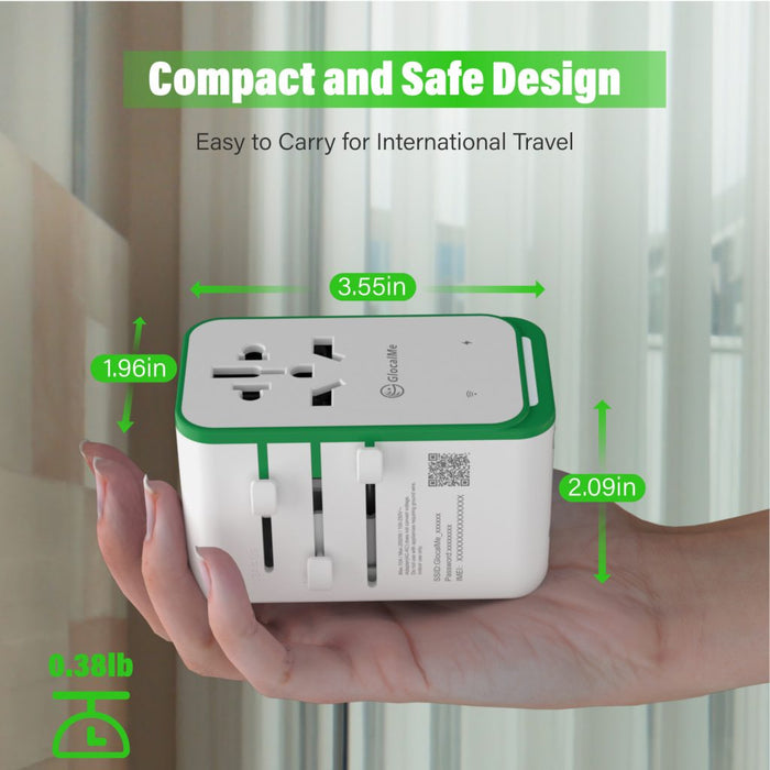 GlocalMe RoamPlug Power Adapter(1GB Data Plan)