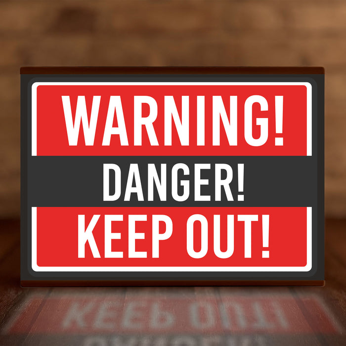 A4 Personalite - Light Box Room Sign XL Warning