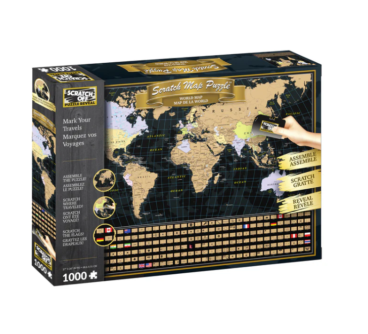 World Map Scratch Off Puzzle