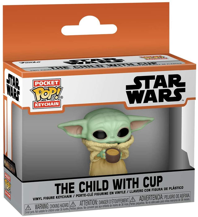 POP Keychain Mandalorian Child with cup
