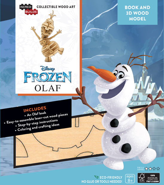Disney Frozen Olaf Figure 3D Wood Model