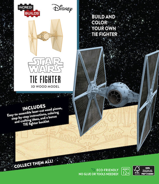 Star Wars TIE Fighter 3D Wood Model