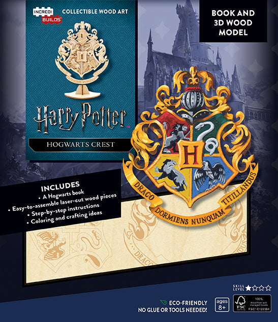 HarryPotter Hogwarts Crest 3D Wood Model