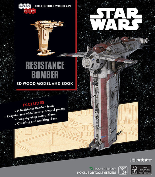 Star Wars Resistance Bomber 3D Wood Mode