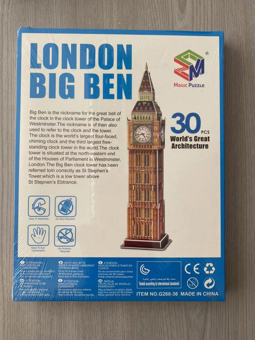 London Big Ben 30 pcs - 3D puzzle
