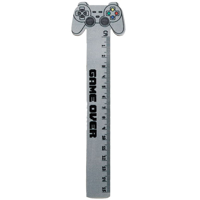 Game Over Shaped Top Wooden Ruler (15cm)