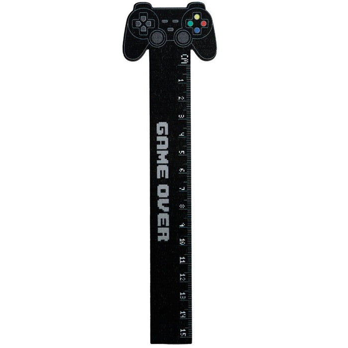 Game Over Shaped Top Wooden Ruler (15cm)