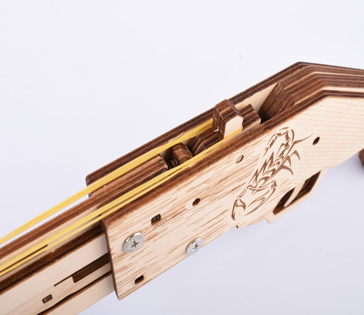 Shotgun 3D Wooden Rubber Band Shooter Puzzle