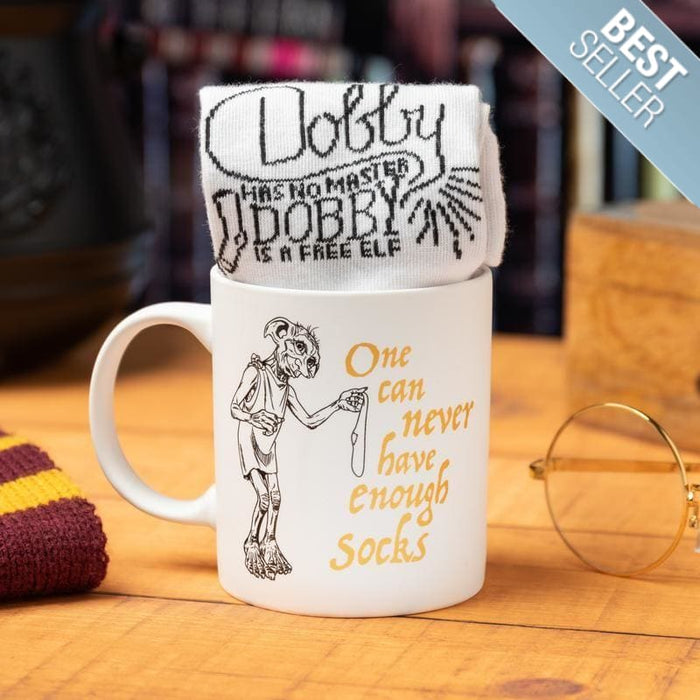 Dobby Mug and Socks White