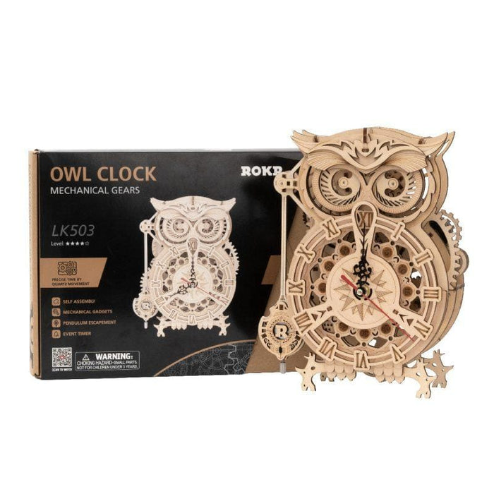 [ROKR] Owl Clock 3D Wooden Puzzle